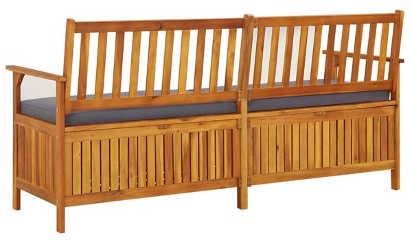 Tömör akácfa tárolópad párnával 170 cm