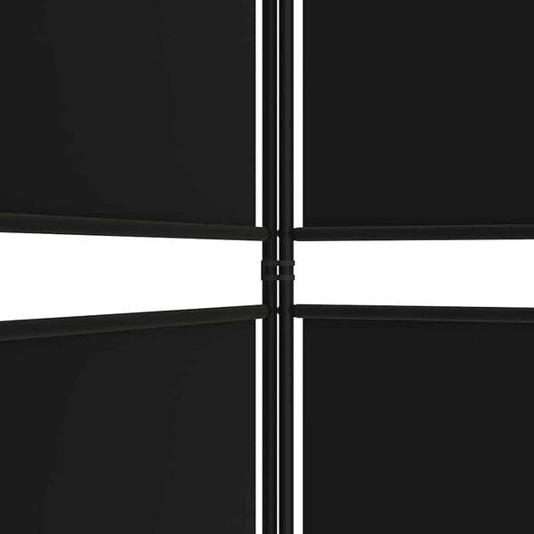4 paneles fekete szövet térelválasztó 200 x 200 cm