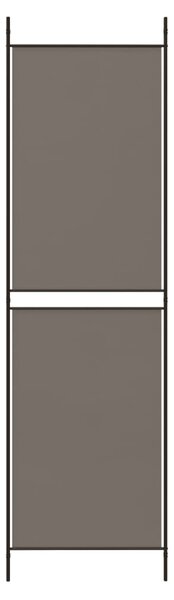 4 paneles antracitszürke szövet térelválasztó 200x200 cm