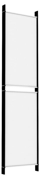 Fehér 5 paneles paraván 250x200 cm szövet