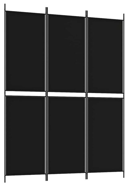 3 paneles fekete szövet térelválasztó 150 x 200 cm