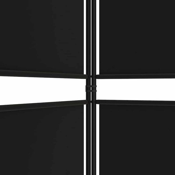 3 paneles fekete szövet térelválasztó 150x220 cm