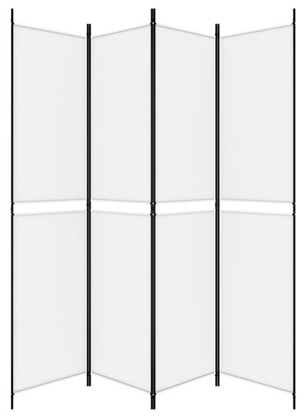 4 paneles fehér szövet térelválasztó 200x220 cm