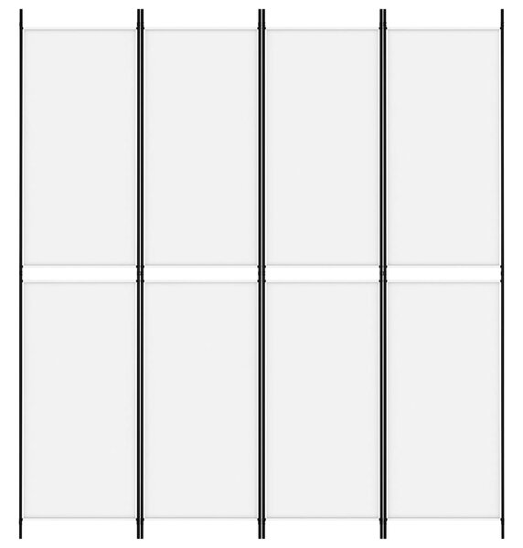 4 paneles fehér szövet térelválasztó 200x220 cm