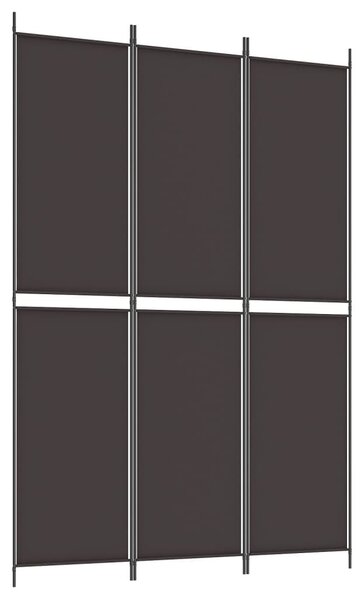 3 paneles barna szövet paraván 150x220 cm