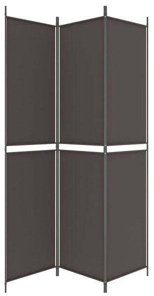 3 paneles barna szövet paraván 150x220 cm