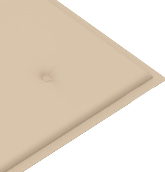 Összecsukható bambusz kerti pad párnával 118 cm