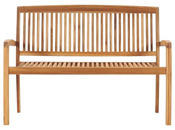 Tömör tíkfa rakásolható kerti pad párnával 128,5 cm
