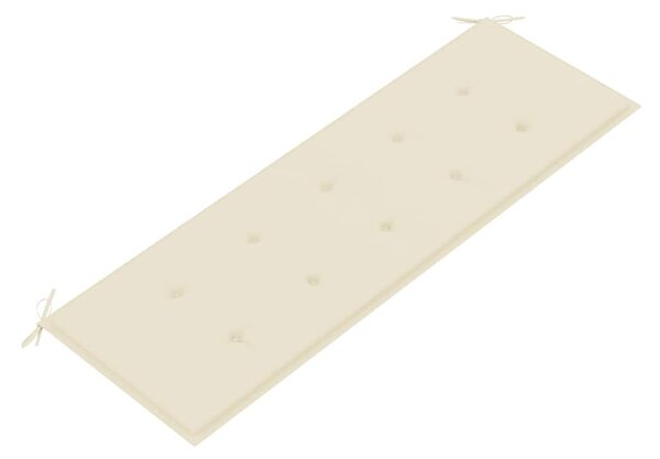 Tömör tíkfa rakásolható kerti pad párnával 159 cm