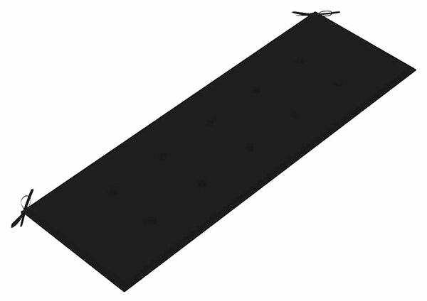 Tömör tíkfa rakásolható kerti pad párnával 159 cm