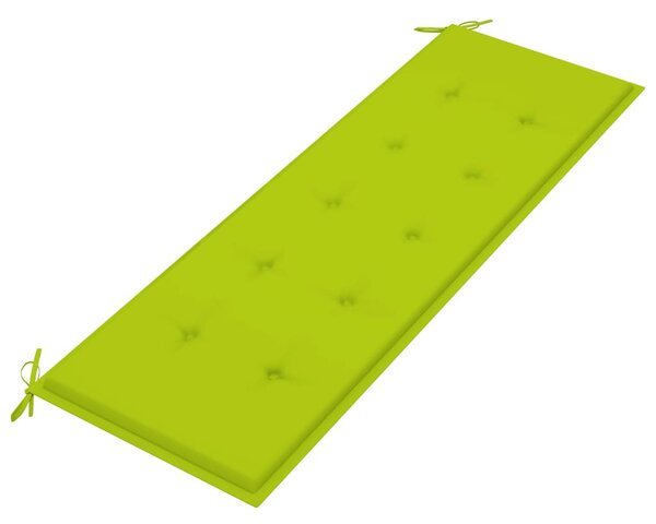 Tömör tíkfa rakásolható kerti pad párnával 159 cm