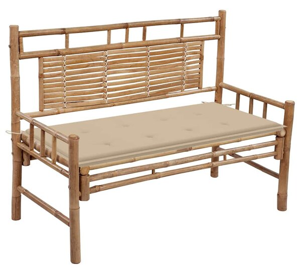Bambusz kerti pad párnával 120 cm