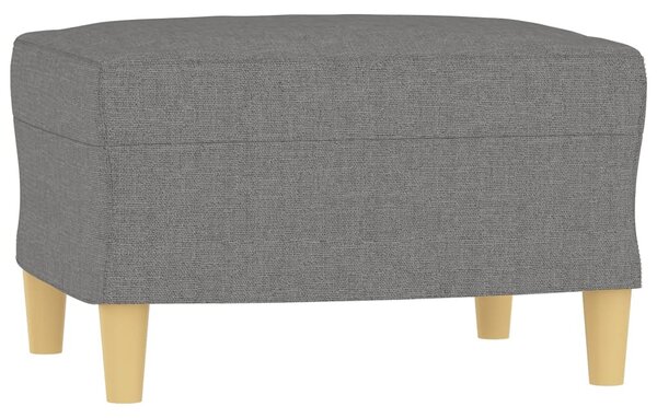 Sötétszürke szövet kanapéfotel lábtartóval 60 cm
