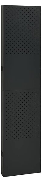 2 db fekete acél 5-paneles térelválasztó 200 x 180 cm