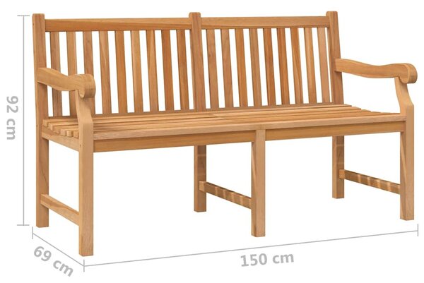 Tömör tíkfa kerti pad 150 cm