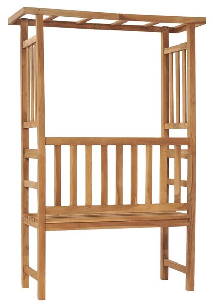 Tömör tíkfa kerti pad pergolával 115 cm