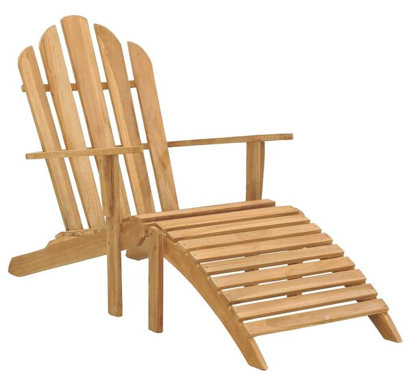Tömör tíkfa adirondack szék lábtartóval