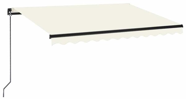 Krémszínű kézzel kihúzható napellenző 350 x 250 cm