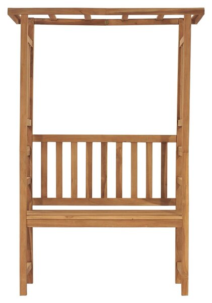 Tömör tíkfa kerti pad pergolával 115 cm