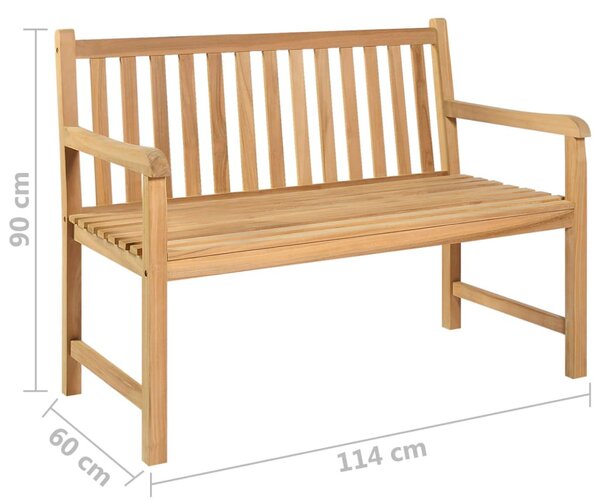 Tömör tíkfa kerti pad 114 cm