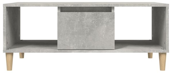 Betonszürke szerelt fa dohányzóasztal 90x50x36,5 cm