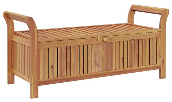 Tömör akácfa tárolópad párnával 126 cm