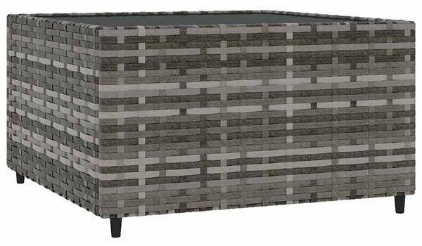 4 részes szürke polyrattan kerti ülőgarnitúra párnákkal
