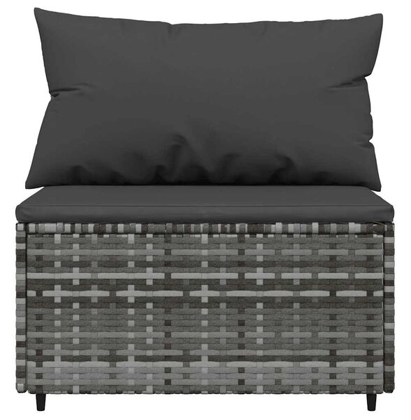 4 részes szürke polyrattan kerti ülőgarnitúra párnákkal