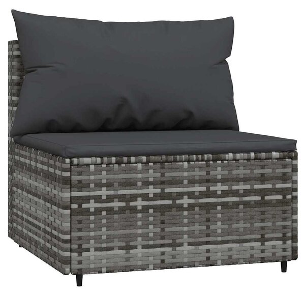 4 részes szürke polyrattan kerti ülőgarnitúra párnákkal