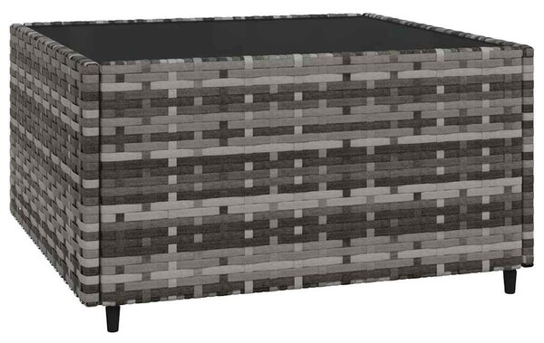 3 részes szürke polyrattan kerti ülőgarnitúra párnákkal