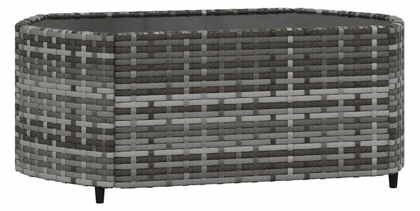 3 részes szürke polyrattan kerti ülőgarnitúra párnákkal