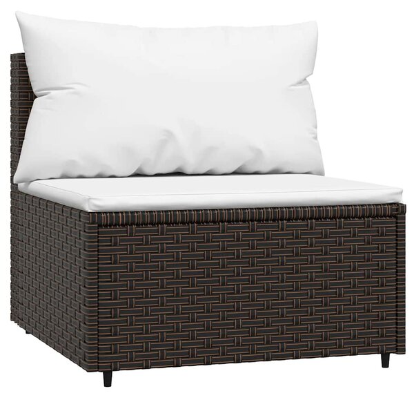 4 részes barna polyrattan kerti ülőgarnitúra párnákkal