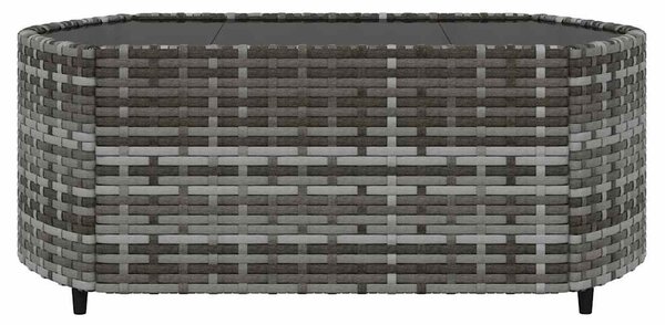 3 részes szürke polyrattan kerti ülőgarnitúra párnákkal