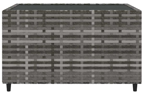 4 részes szürke polyrattan kerti ülőgarnitúra párnákkal