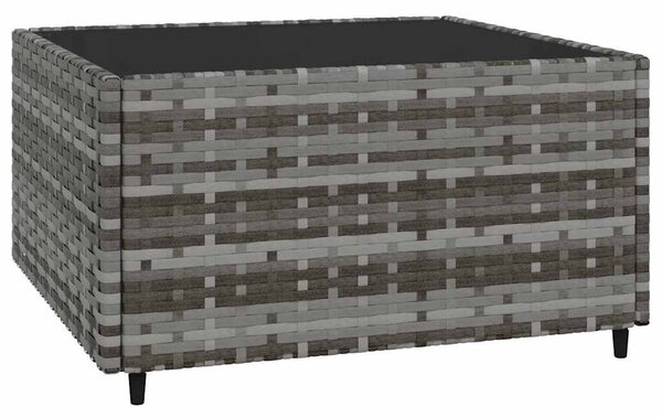 4 részes szürke polyrattan kerti ülőgarnitúra párnákkal