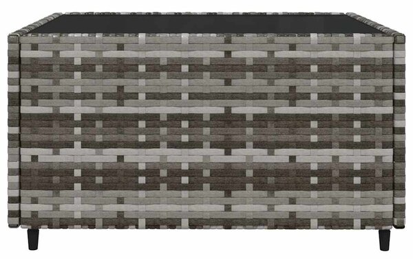 3 részes szürke polyrattan kerti ülőgarnitúra párnákkal
