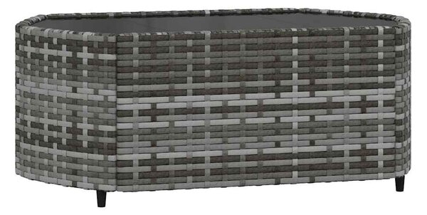 3 részes szürke polyrattan kerti ülőgarnitúra párnákkal