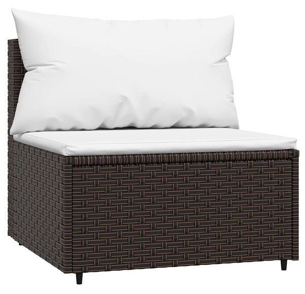 4 részes barna polyrattan kerti ülőgarnitúra párnákkal
