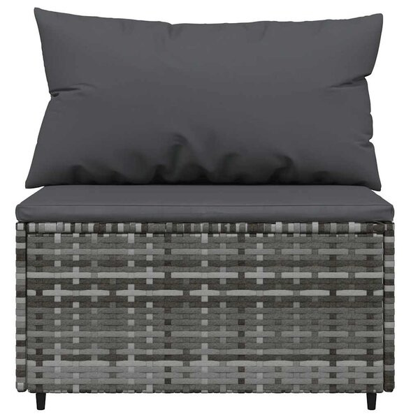 4 részes szürke polyrattan kerti ülőgarnitúra párnákkal
