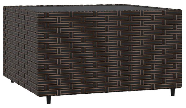 4 részes barna polyrattan kerti ülőgarnitúra párnákkal