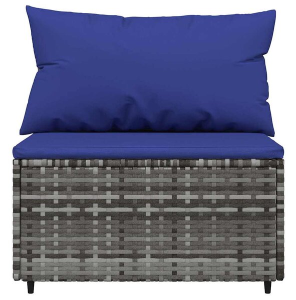 4 részes szürke polyrattan kerti ülőgarnitúra párnákkal