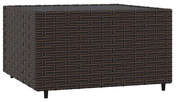 4 részes barna polyrattan kerti ülőgarnitúra párnákkal