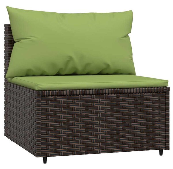 4 részes barna polyrattan kerti ülőgarnitúra párnákkal