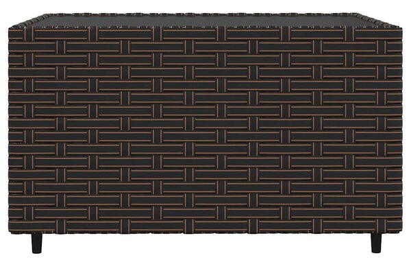 4 részes barna polyrattan kerti ülőgarnitúra párnákkal