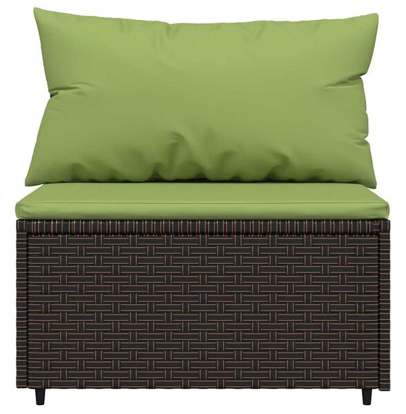 4 részes barna polyrattan kerti ülőgarnitúra párnákkal