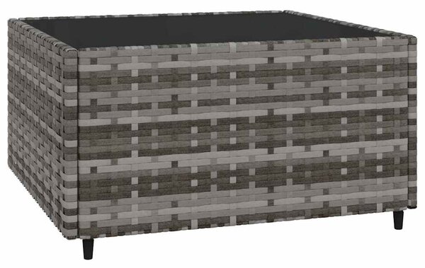 4 részes szürke polyrattan kerti ülőgarnitúra párnákkal
