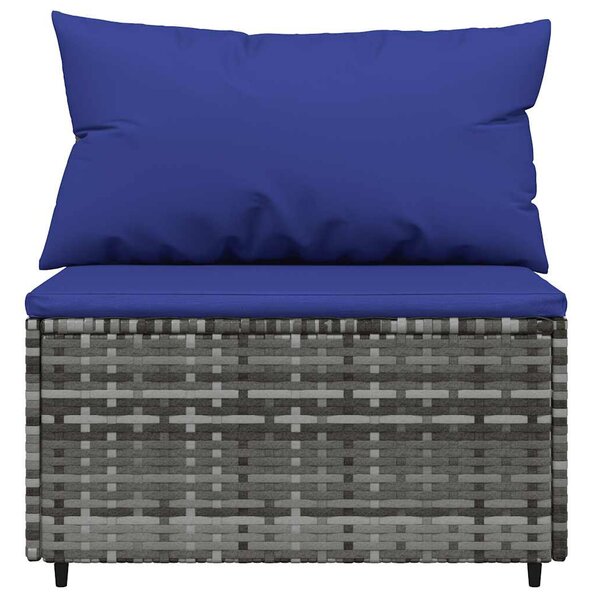4 részes szürke polyrattan kerti ülőgarnitúra párnákkal