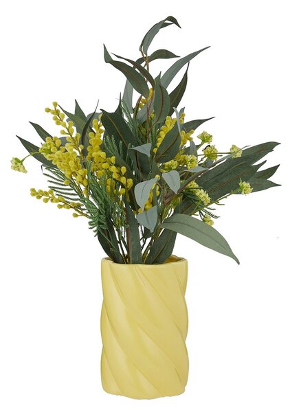 FUSILLI kerámia váza 30 cm , sárga