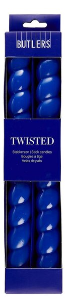 TWISTED gyertya szett 2 db , fényes sötétkék