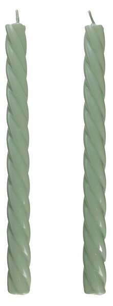 TWISTED gyertya szett 2 db , fényes menta